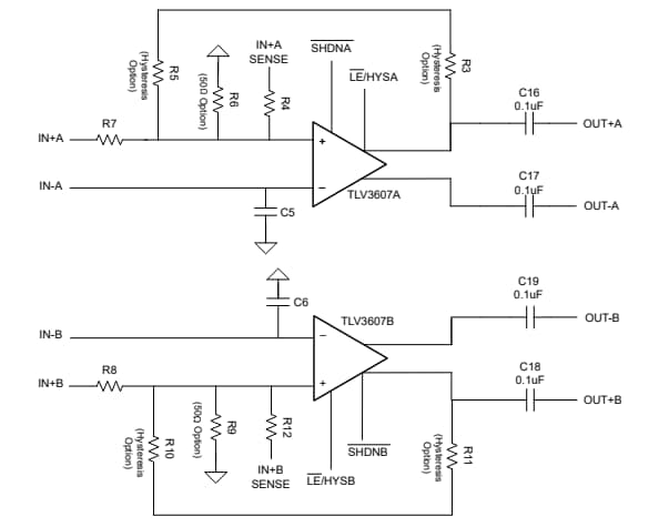 Blockdiagramm - Texas Instruments TLV3607EVM Evaluierungsmodul
